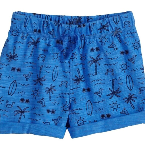 Baby Boy Beach Themed Roll Cuff Knit Shorts by Jumping Beans  Size 3 Months - Picture 1 of 4